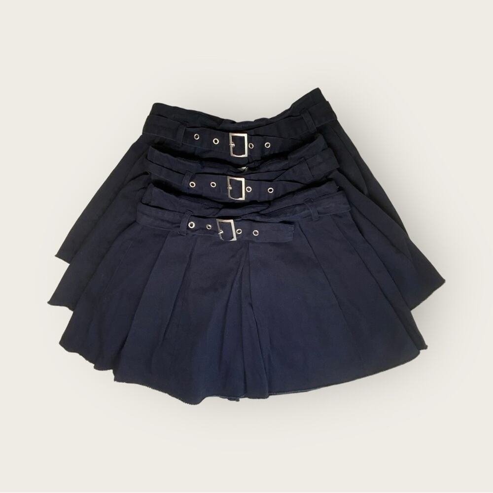 Zara | Bundle 3 Belted Uniform Skirts | Navy Blue | Girls 11-12